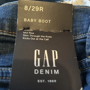 Gap Baby Boot Jeans Damen 8/29R Denim Stretch. Neu - Bild 1 von 7