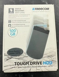Freecom Tough Drive 500GB USB External Hard Disk Drive Grey USB3.0 UK Stock - Picture 1 of 2