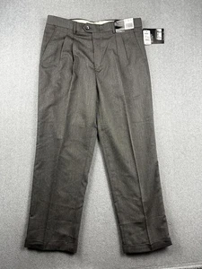 Geoffrey Beene Pants Mens 36x29 Gray Perfect Fit Pleated Classic Dress Trousers - Picture 1 of 10