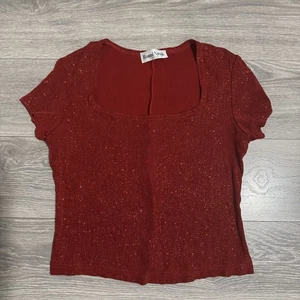 Ronni Nicole by Ouida weinrote Damenbluse mit eckigem Ausschnitt Urlaub XL - Bild 1 von 7