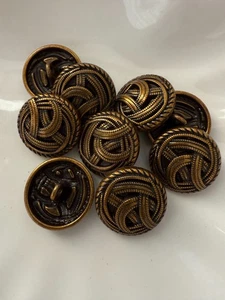 6PC Celtic Knot Antiqued Gold Shank Metal Buttons Crafts Sewing Buttons 18mm - Picture 1 of 3