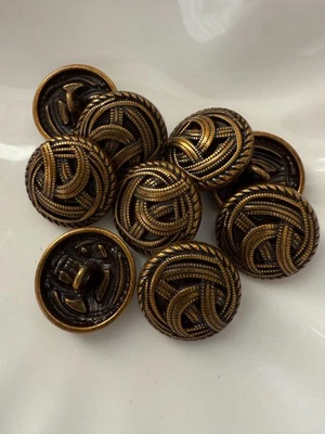 6PC Celtic Knot Antiqued Gold Shank Metal Buttons Crafts Sewing Buttons 18mm - Image 1 of 3