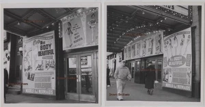 Vintage 1950s NYC Times SQ Burlesque Show Marquee Miss Body Beautiful Photos (2) - Picture 1 of 4