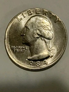 1984 P quarter broad stroke and & error on Liberty repunched P - Picture 1 of 13
