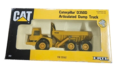 ERTL: CAT - Camión de volteo articulado Caterpillar D350D #2431 - 1:50 Foto 1 de 2