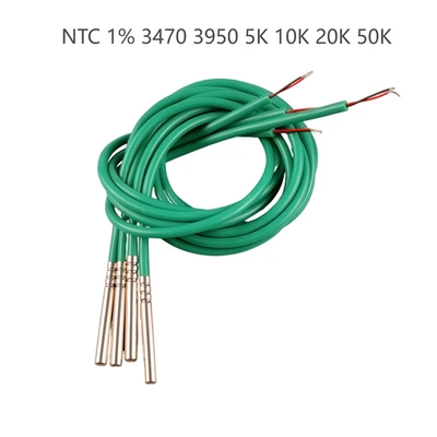 High Temperature Silicone Wire 3470 3950 NTC Sensor 5K 10K 50k 100k Waterproof  - Image 1 of 4