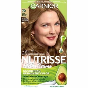 Garnier Nutrisse Permanent Nourishing Color Creme 70 Dark Natural Blonde 3 Pack - Picture 1 of 3