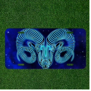 Custom Personalized License Plate Auto Tag With Amazing Blue Ram Design - Picture 1 of 2