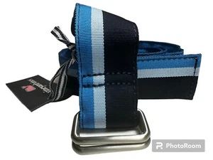 Vineyard Vines Men’s Multi Stripe Ribbon D-Ring Belt SZ.XL.Navy.MSRP$49.50 NWT - Picture 1 of 6
