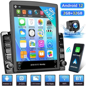 Android 12 Double Din 9.7" Car Stereo Apple CarPlay Auto Radio GPS Navi WiFi FM - Picture 1 of 12