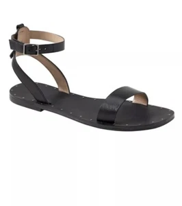 NIB Banana Republic Women Studded Sandals US 6 1/2 Black Leather - Picture 1 of 9