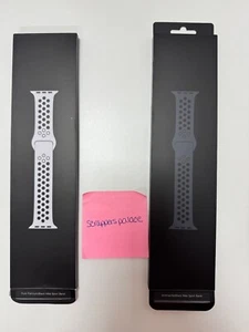 2 Pre Owned Nike Apple Watch Sport Band 44MM Pure Platinum Anthracite Black - Zdjęcie 1 z 9