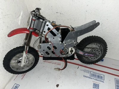 Vintage Radio Shack RC Dirt Bike Honda CR250R motorcycle For Parts Or Repairs - Image 1 of 4