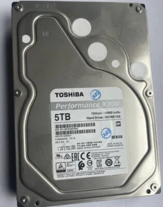 Toshiba 5TB SATA 3.5" X300 HDWE150 HDDs for NAS/Home Performance - Picture 1 of 4