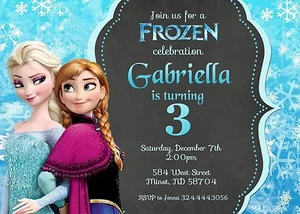 Invito festa compleanno Frozen, Princess, Elsa, Anna - Foto 1 di 1