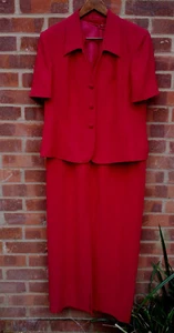 Country Casuals Red Dress suit UK size 16 EU 44 - Picture 1 of 9