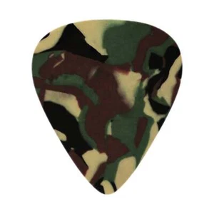 Celluloid Jungle Camouflage Guitar Pick - 0.71 mm Medium Gauge - Made In USA 351 - Picture 1 of 1