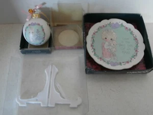 1992''Precious Moment "Love is The Best Gift of All" Porcelain PLATE & ORNAMENT - Picture 1 of 12