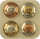 Happy Camper Beads Travel Trailer 3T Jewelry Charms Magnets 2 Hole Sliders QTY 4