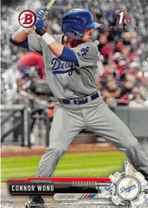 Connor Wong baseball card Rookie 2017 Bowman 1st #BD180 Dodgers now Red Sox - Bild 1 von 2