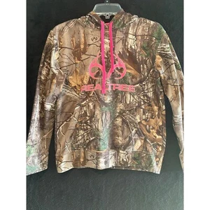 Realtree Camo Hoodie Pink Logo Drawstring Pullover Youth Size S/CH (4-6) - Picture 1 of 6