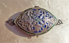 ANTIQUE SILVER ISLAMIC MIDDLE EAST SMALL EMBOSSED & ENAMELED BOX