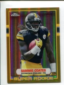 2015 Topps Chrome 1989 Super Rookies Gold Refractor #89-SC Sammie Coates /75 🏈 - Imagen 1 de 3
