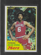 1981 TOPPS BASKETBALL # 30 JULIUS ERVING  NICE CARD