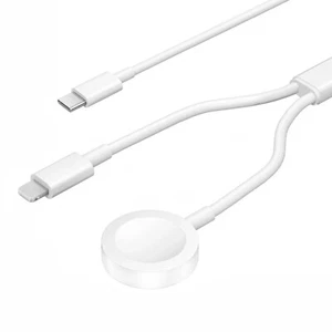 3.9ft 2in1 Fast Charging Cable Phone+Watch Charger For Apple Watch 10 iPhone 14 - Picture 1 of 10