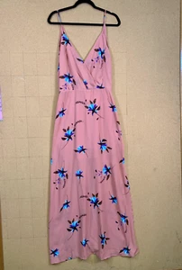 Üppiges Maxi langes Sommerkleid Gr. Large Blumen Spaghettiträger tiefer Rücken neu - Bild 1 von 11