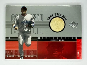 ๐ฅ๐ฒ2001 Upper Deck Game Used Ball B-SS SAMMY SOSA - Picture 1 of 2