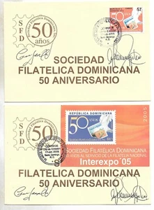 DOMINICAN Rep. 2 FDC Mi# 2080 + Bl.#54 VF - Picture 1 of 1