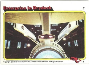 1979 Topps Star Trek: The Motion Picture Trading Card ENTERPRISE IN DRYDOCK #7 - Picture 1 of 2