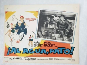 1961 ORIGINAL SPANISH LOBBY CARD *EVERYTHING'S DUCKY* 11X14 ROONEY/HACKETT - Picture 1 of 2