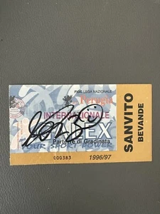 Marco Materazzi Serie A Debut Rookie Signed Autographed Ticket Perugia v Inter - Picture 1 of 2