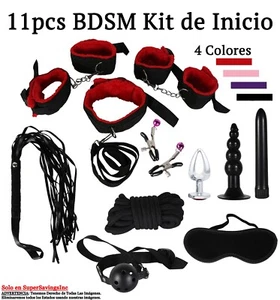 Juguetes Eróticos Sexuales Para Adultos Conjunto De Esposas Cuerda Látigo - Picture 1 of 17
