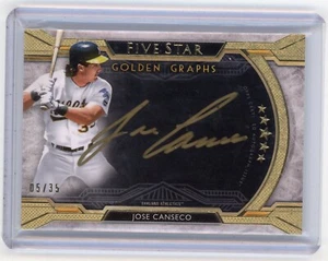 JOSE CANSECO 2018 TOPPS FIVE STAR "GOLDEN GRAPHS" Autograph AUTO CARD 5/35 - Picture 1 of 2