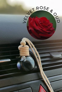 VELVET ROSE & OUD Car Air Freshener - Perfume Oil Diffuser - FREE AIR VENT CLIP - Picture 1 of 9