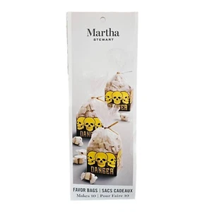 Halloween Treat Bags Skulls Danger Theme 10 Bags Martha Stewart Favor Bags - Picture 1 of 3
