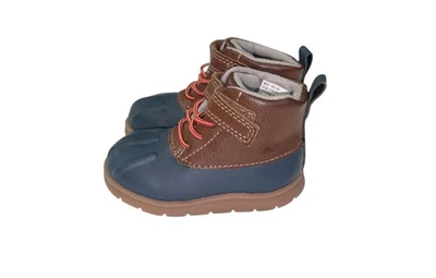 Botas Carter’s Toddler Duck Talla 4 Marrón Marino Impermeables Estilo Nuevas Nunca Usadas Foto 1 de 4