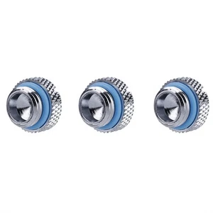 3x G1/4 2 Word Computer Thread Water Cooling Straight Stop Plug Fittings Tank CB - Afbeelding 1 van 6