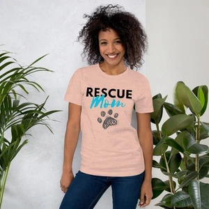 Rescue Mom Crew Neck Tee - Picture 1 of 10