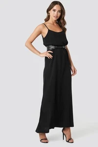 NA-KD Women's Dress Cami Maxi Dress Black, XS - Picture 1 of 3