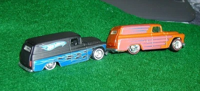 Hot Wheels Ultra Hots (2) '55 2006 2007 paneles Chevy, sueltos, WL y RL 5 radios RR Foto 1 de 4