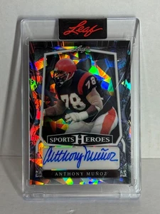 2025 Leaf Metal Sports Heroes Acetate Bronze /35 Anthony Munoz Muñoz Auto HOF - Picture 1 of 2
