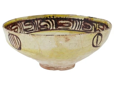 CUENCO DE CERÁMICA ESMALTADA NISHAPUR DE ORIENTE MEDIO ISLÁMICO TEMPRANO. #203 Foto 1 de 4