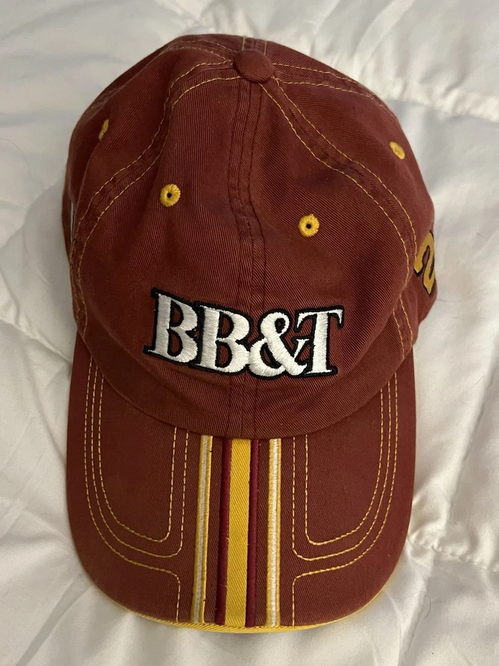 Boné chapéu Clint Bowyer BB&T 07 02 RCR bandeira quadriculada esportes NASCAR listrado - Imagem 1 de 4