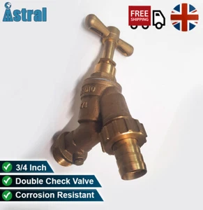 Farmers Tap | 3/4" Hose Union Bib Tap inc. D/Check Valve | Optional Accessories - Picture 1 of 10