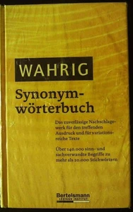 Bertelsmann Lexikon Institut WAHRIG Synonymwörterbuch 9783577100724 @ SEALED HB - Bild 1 von 3