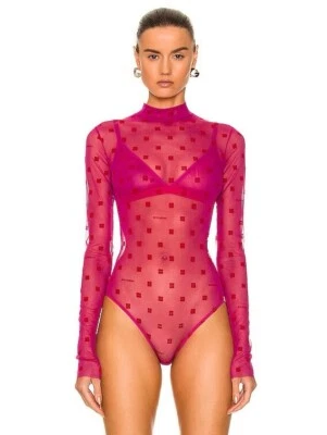 BODY JACQUARD Givenchy 4G Manga Larga Fucsia ROSA S/M + Sujetador 4G Med a Juego Foto 1 de 4